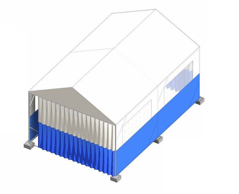 Metāla karkasa teltis ražotas Latvijā